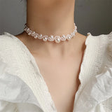 Romantic Pearl Pendant Necklace for Women, Party Gift