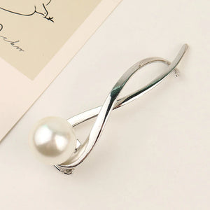 Pearl Metal Hair Clip Diamond Hairpins Ponytail Holder Hair Claw Pins And Clips