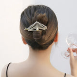 Pearl Metal Hair Clip Diamond Hairpins Ponytail Holder Hair Claw Pins And Clips