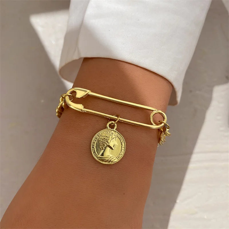 Vintage Butterfly Heart Bangles Bracelets for Women