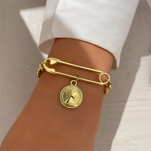Vintage Butterfly Heart Bangles Bracelets for Women