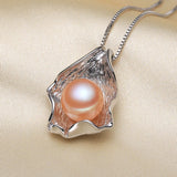 Seashell Shape Pearl Pendant 925 Sterling Silver Jewelry for Women