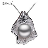 Seashell Shape Pearl Pendant 925 Sterling Silver Jewelry for Women