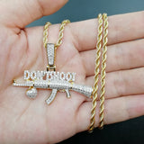 Bling Bling Brass CZ Pendant CZ Men Necklace Hip Hop Jewelry CN130