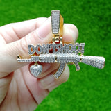 Bling Bling Brass CZ Pendant CZ Men Necklace Hip Hop Jewelry CN130