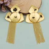 Geometric Dangle Earrings Dubai Brass Nigerian Party Jewelry
