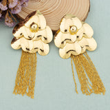 Geometric Dangle Earrings Dubai Brass Nigerian Party Jewelry