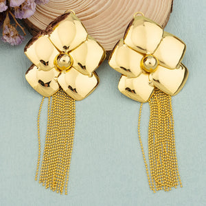 Geometric Dangle Earrings Dubai Brass Nigerian Party Jewelry