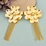 Geometric Dangle Earrings Dubai Brass Nigerian Party Jewelry