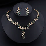 Flower Jewelry Set Bridal Wedding Choker Necklace Set