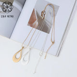 Gothic Long Chain Pendant Necklace for Women