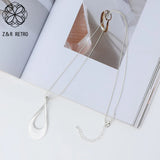 Gothic Long Chain Pendant Necklace for Women