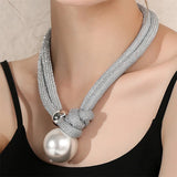 Big Pearl Necklace Women Statement Chokers Jewelry