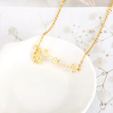 Personalised 12-Month Flower Name Necklace for Women