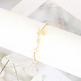 Personalised 12-Month Flower Name Necklace for Women