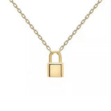 925 Silver Lock Head Pendant Lock Bone Necklace Jewelry Gift
