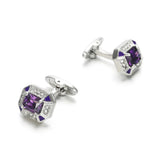 Romantic Amethyst Cufflinks for Men Women