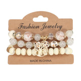 Life Tree Glass Bead Bracelet Retro National Style