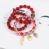 Retro National Style Devil Eye Glass Bead Bracelet