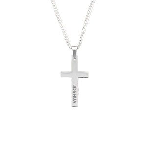Personality Cross Pendant Necklace Stainless Steel Choker Gift