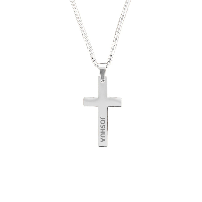 Personality Cross Pendant Necklace Stainless Steel Choker Gift