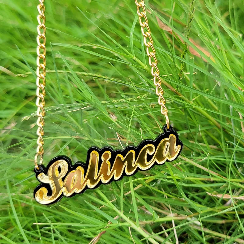 Acrylic Letter Pendant Name Necklace Girl Christmas