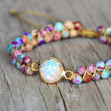 Colorful Double-layer Stone Bracelet for Women