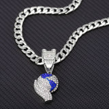 Hip-Hop Pendant Necklace for Men, Zircon Earth Design