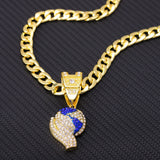Hip-Hop Pendant Necklace for Men, Zircon Earth Design