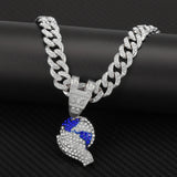Hip-Hop Pendant Necklace for Men, Zircon Earth Design