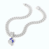 Hip-Hop Pendant Necklace for Men, Zircon Earth Design