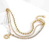 High Plated Multilayer Women Bracelet Ins Female Jewelry