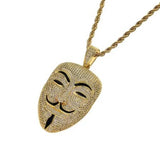 Hip Hop Funny Mask Pendant Necklace for Men and Women