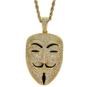 Hip Hop Funny Mask Pendant Necklace for Men and Women