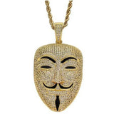 Hip Hop Funny Mask Pendant Necklace for Men and Women