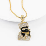 Hip Hop Funny Mask Pendant Necklace for Men and Women