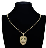Hip Hop Funny Mask Pendant Necklace for Men and Women