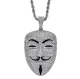 Hip Hop Funny Mask Pendant Necklace for Men and Women