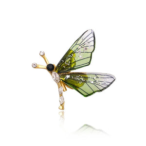 Dragonfly Crystal Brooch Luxury Rhinestone Bee Pin
