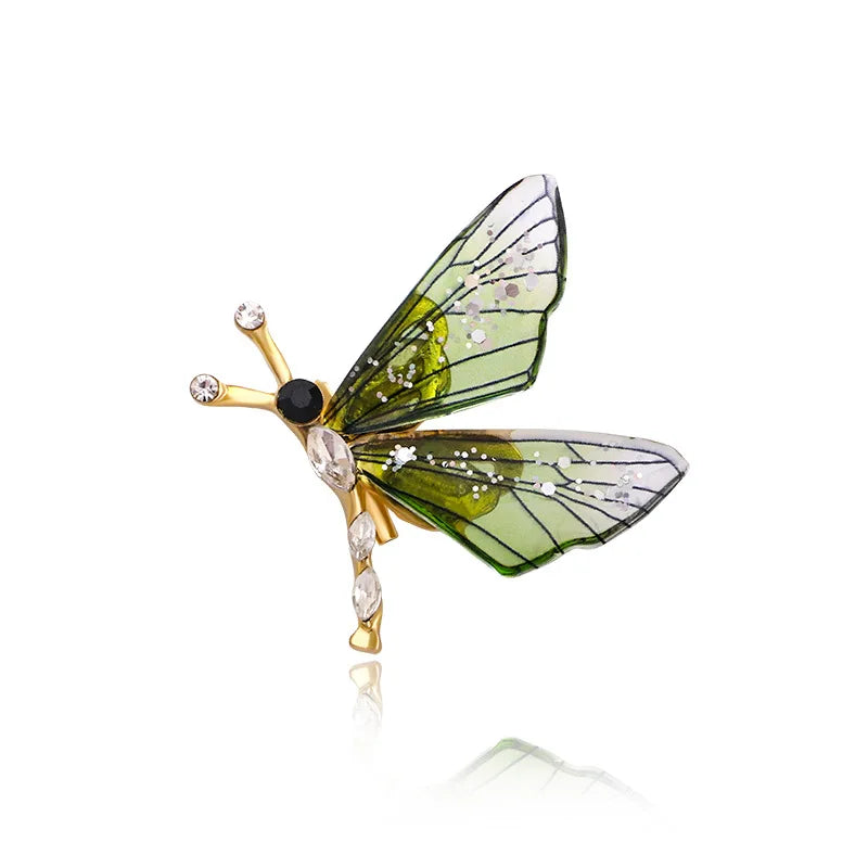 Dragonfly Crystal Brooch Luxury Rhinestone Bee Pin