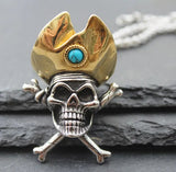 Punk Skull Pendant Necklace for Men Hip Hop Jewelry Gift