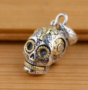 Punk Skull Pendant Necklace for Men Hip Hop Jewelry Gift