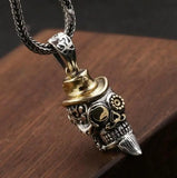 Punk Skull Pendant Necklace for Men Hip Hop Jewelry Gift