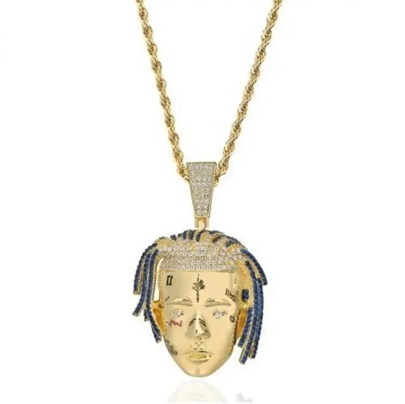 Men's Iced Out Cz Chains Hip Hop Punk Pendant Necklaces