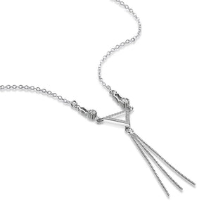 Sterling Silver Glamour Fringe Necklace for Women