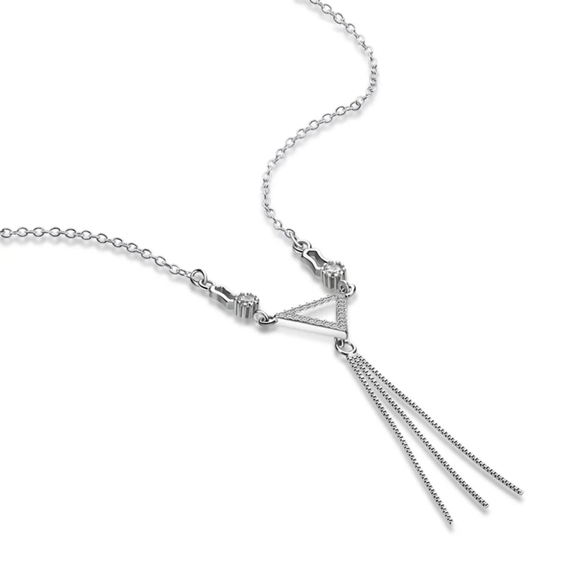 Sterling Silver Glamour Fringe Necklace for Women