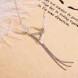 Sterling Silver Glamour Fringe Necklace for Women