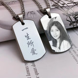 Personalized Photo Pendant Necklace for Couples
