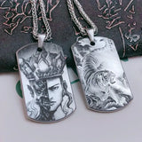 Personalized Photo Pendant Necklace for Couples