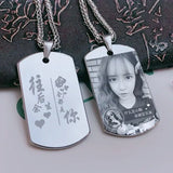 Personalized Photo Pendant Necklace for Couples